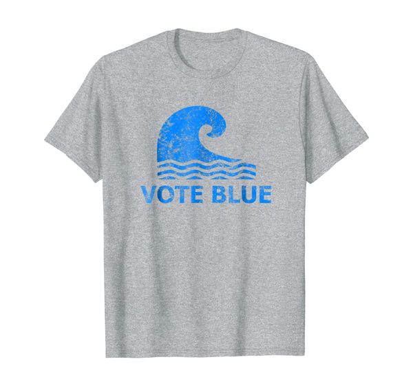 

vintage vote blue midterm elections 2018 blue wave t-shirt, White;black