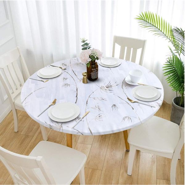 

table cloth tablecloth round cover printing waterproof oilproof stretch tablecloths fashion style dining decor coffee pad