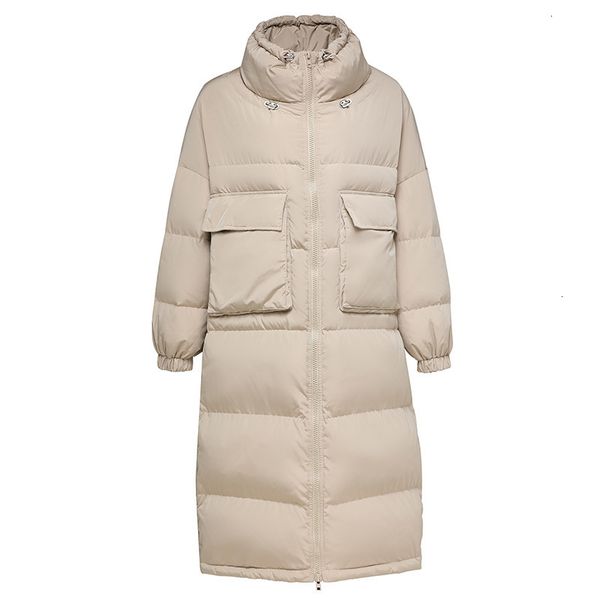 

Thick 2021 New Warm Winter White Duck Women High Quality Long Jacket Down Coat Outerwear Casaco Feminino Parkas QQSX, Black