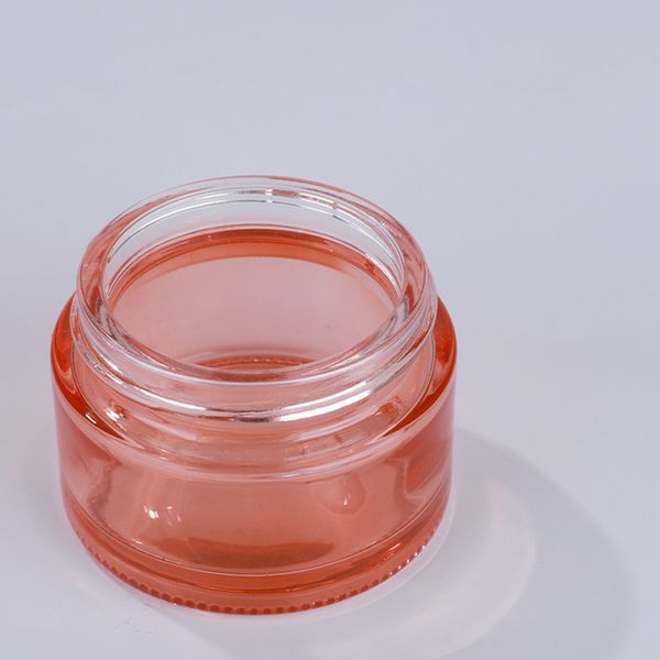 Bottiglie di crema di vetro vuote con tappo in oro rosa smerigliato 5g 10g 15g 20g 30g 50g 60g 100g barattolo di lozione rosa