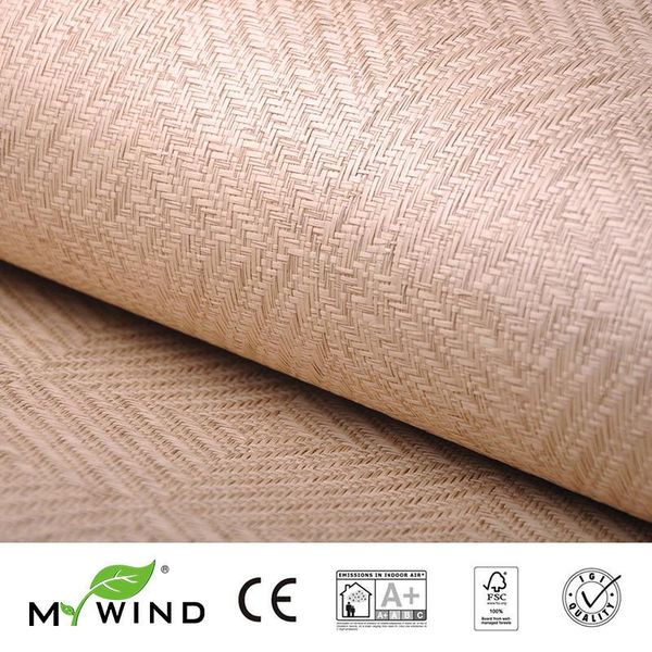 

mywind new design light brown grasscloth wallpapers luxury natural material innocuity weave design wallpaper in roll decor
