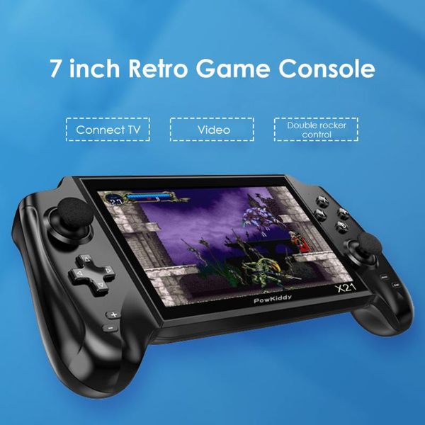 

x21 7 inch pocket game console built-in 3000 video games linux portable retro classic handheld dual game player