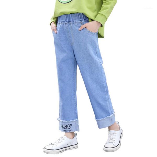 

jeans for girl patchwork girls pants spring autumn children's boys big clothing 6 8 10 12 141, Blue