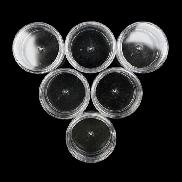 

10pcs/lot mini 5ml cosmetic empty container pot small sample bottle plastic empty cosmetic lip cream pot jar box container
