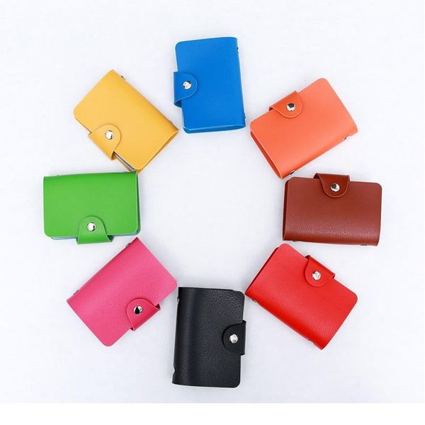 

2020 new pu leather function 24 bits card case business card holder men women credit passport card bag id passpor jllrkq