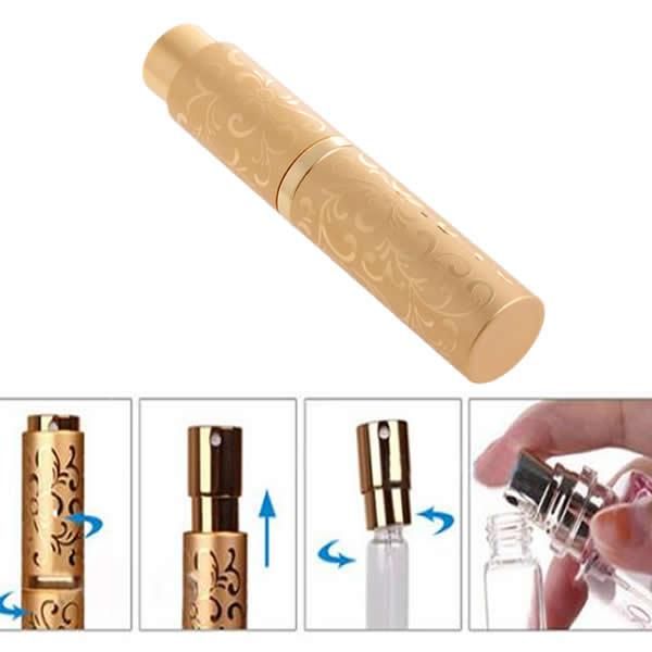 

womens perfume bottle 10ml travel refillable rotation empty atomiser spray new 896d