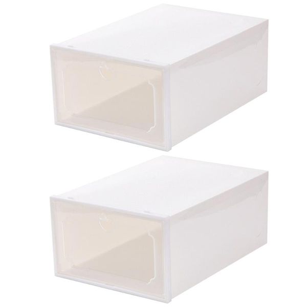 

clothing & wardrobe storage 2pcs transparent creative shoes case drawer-type container