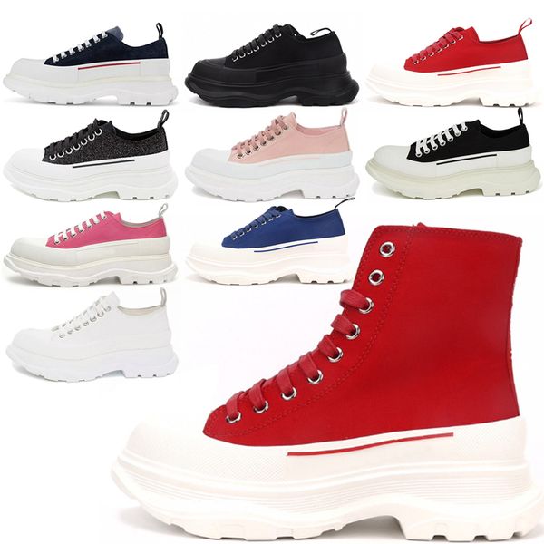 

2021 fashion bande de roulement slick slick up toilet sneaker femmes high faible sole sole noir plate-forme royale rouge rose rose whi t9ck#, Black