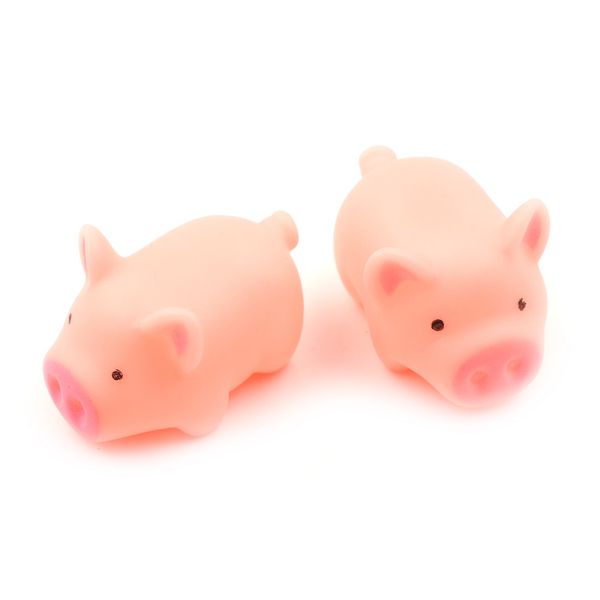 

2Pcs Cartoon Funny Squeeze Straps Squishy Pink Pig Mochi TPR DIY Decor Accessories Fun Joke Toy Gift Antistress Toys