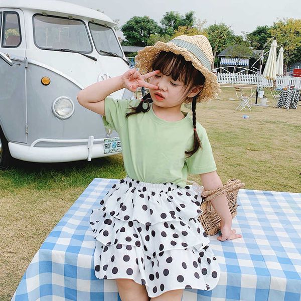 

sleeve exotic short 2021 t-shirt girl's summer children's style, Black;white