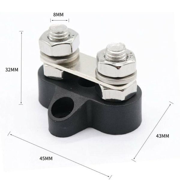 

theft protection 2 red black junction block power post insulated terminal stud battery 5/16" ring 48v and brand locks