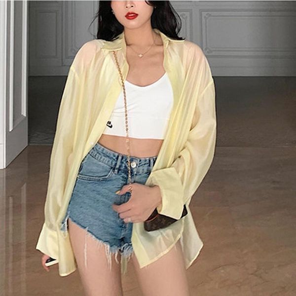 

women's blouses & shirts blouse shirt back strap sun-proof white summer cold style