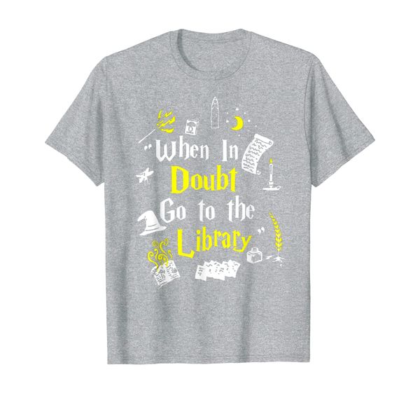 

When In Doubt Go To The Library Funny Book Nerd Gift T-Shirt, Mainly pictures
