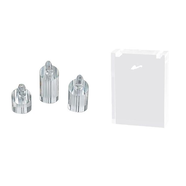 

jewelry pouches, bags 1 set three-piece transparent ring display stand white & pcs acrylic, Pink;blue