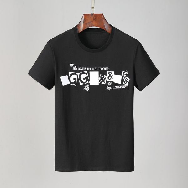 

famous mens designers t shirt polos men women couples casual short sleeve mens round neck stylist tees 4 colors m-xxl, White;black