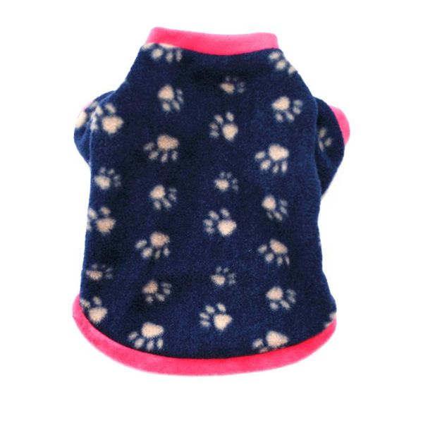 

dog apparel factory direct spring and autumn fleece polar warm sweater footprints