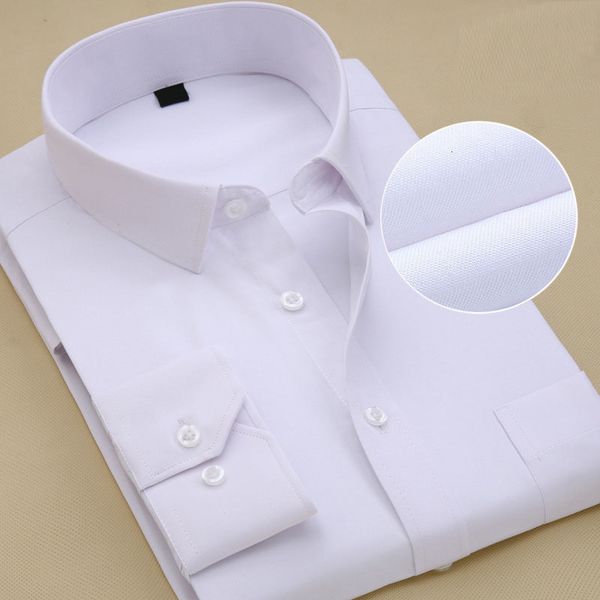 

big mate men business casual long mouwen white smart male social shirt plus, White;black
