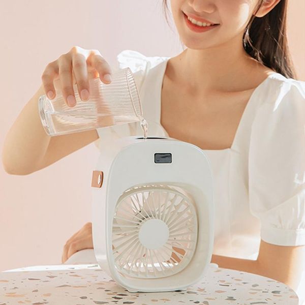

portable humidifier misting fan with 3 speeds air cooler rechargeable cordless m2ee