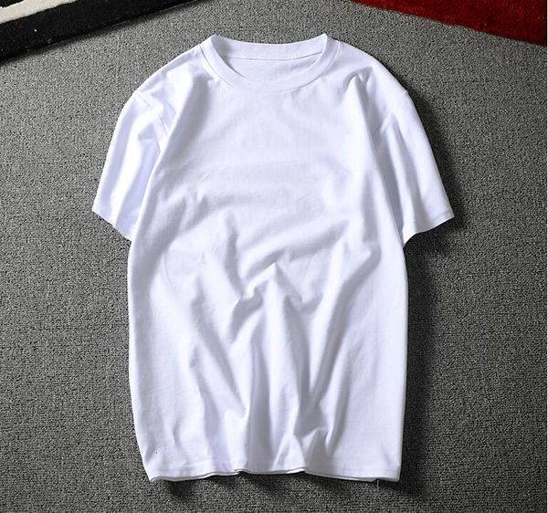 

2021 new lj09 fashion brand large size men clothes solid color sleeve slim fit t shirt men cotton t-shirt casual t shirts 29z2, White
