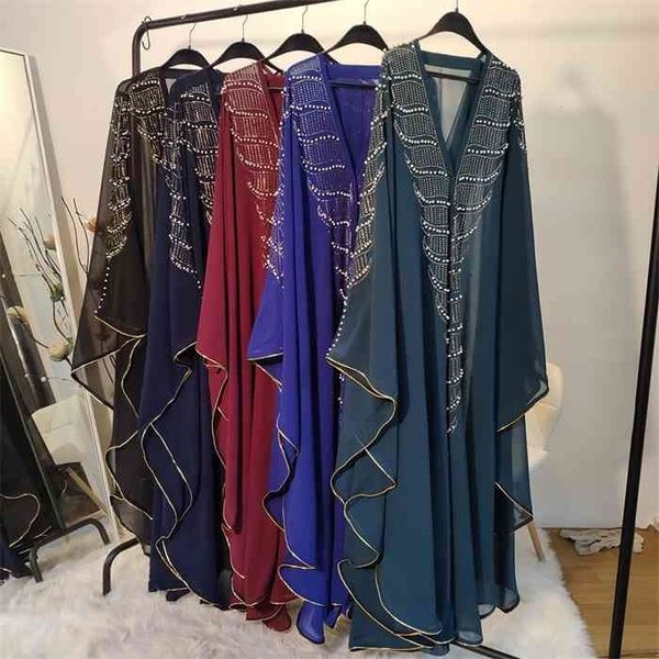 

eid mubarak abaya dubai kimono muslim hijab dress kaftan abayas islamic clothing for women caftan ramadan robe musulman femme, Red