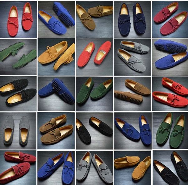 

new big size summer genuine leather men shoes fashion suede leather men casual shoes mens loafers soft driving moccasins 20l2#, Black