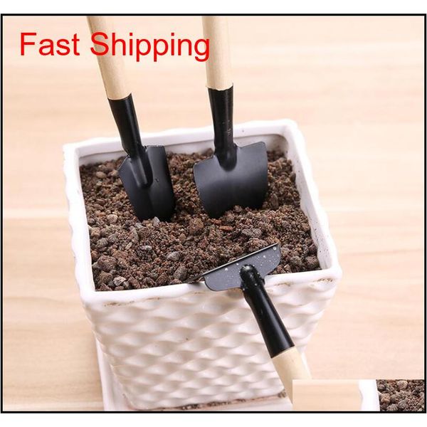 

3pcs/set mini gardening tools balcony home-grown potted planting flower spade shovel rake digging suits three- qylbxj homes2007