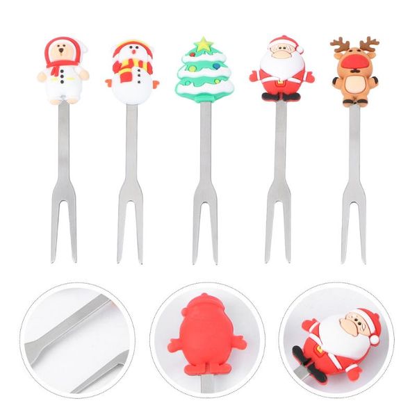 

forks 6 pcs cartoon fruit fork environmentally friendly adorable picks