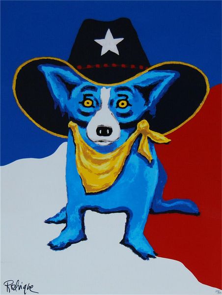 

animal home decor handpainted &hd print oil painting blue dog on canvas wall art canvas pictures , f2103010