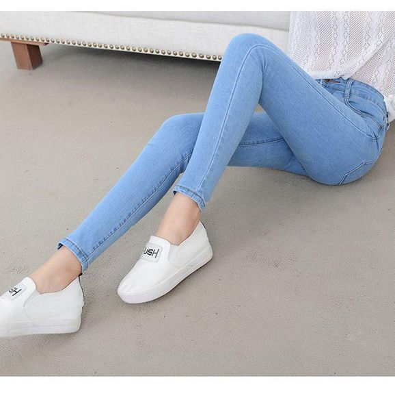 

women's jeans for women high waist stretch pencil skinny ankle-length pants femme black blue push up elastic slim female clothes