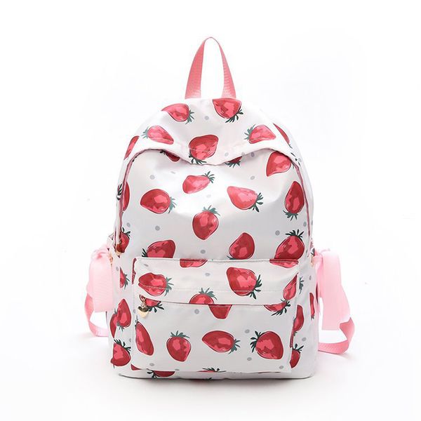 Erdbeer-Druck-Rucksack für Mädchen im Teenageralter, kleine Schultasche, Kawaii-Rucksack, Rucksack, Sac a Dos