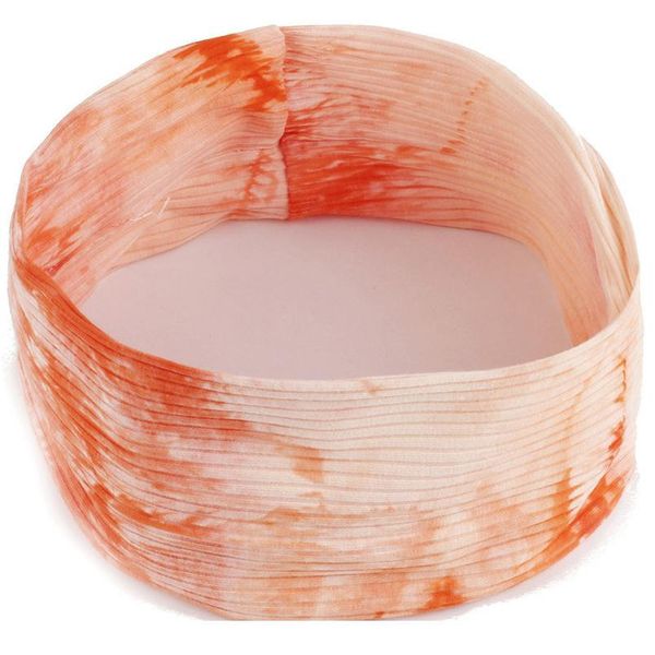 

fashion tie dyed print wide headband women sports yoga elastic turban ribbed cotton headwrap head band hairband hair acc jllwmn