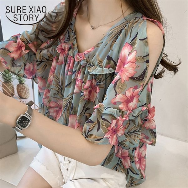

new fashion sweet style women clothing printed casual plus size women short sleeved blouses loose women shirts 0615 40 210225, White