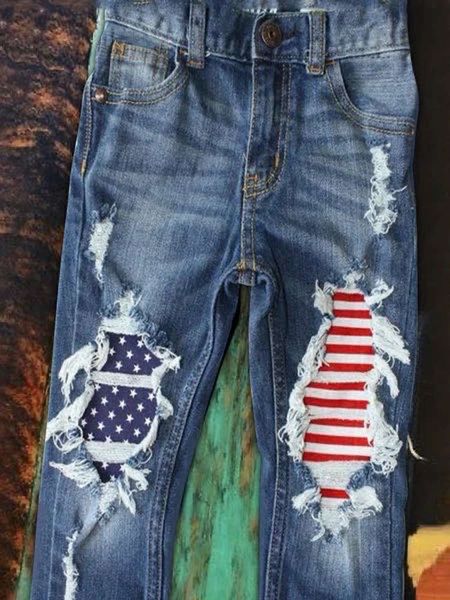 

hip hop print sale, 2020 new hole women's elastic jeans pants for women k, Blue