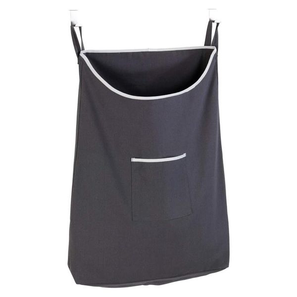 

space saving door hanging laundry hamper portable zipper laundry bag with stainless steel hooks