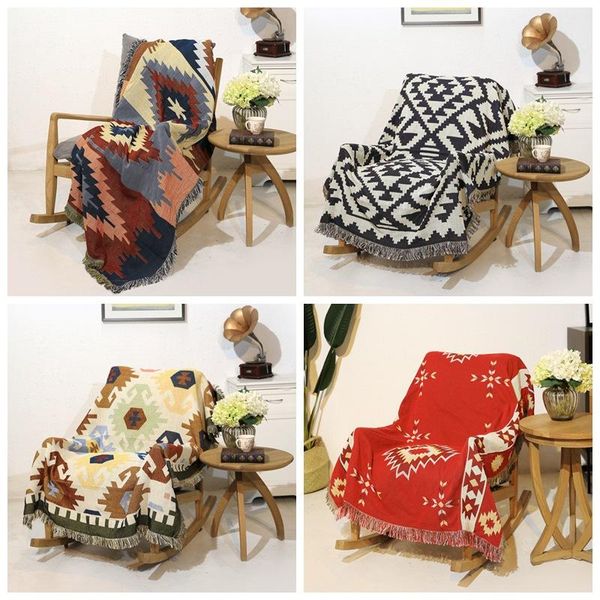 

blankets double-sided blanket sofa towel tapestry tassel thread nordic throw