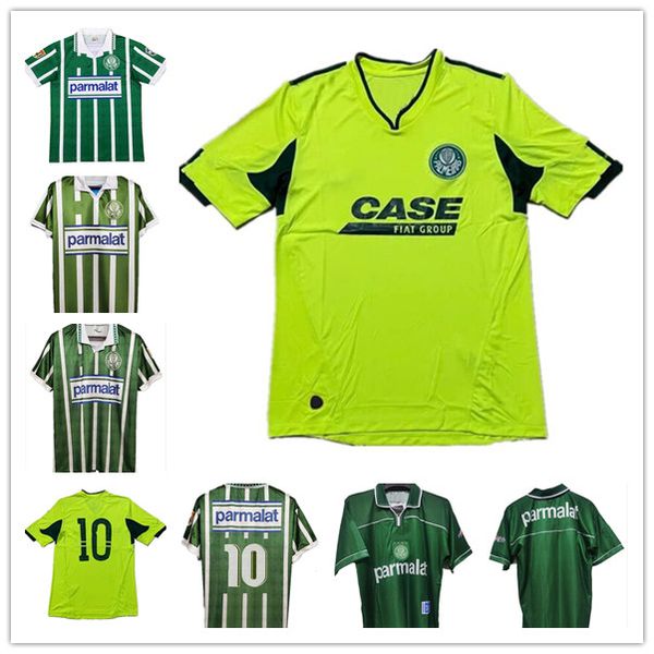 

1992 1993 1994 2010 palmeiras retro dudu g jesus soccer jersey home alecsandro allione cleiton 92 93 94 10 vintage classic green football sh, Black;yellow