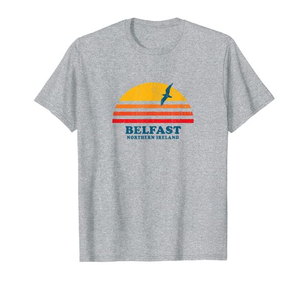 

belfast northern ireland t-shirt vintage graphic 70s tee, White;black