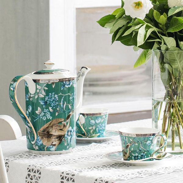

cups & saucers eecamail 15 pieces bone china british afternoon tea set ceramic coffee cup gift black valentine's wedding
