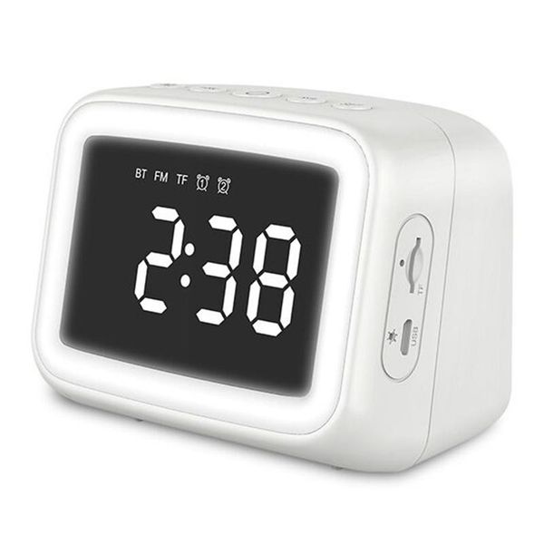 

other clocks & accessories mini mirror clock dual alarm night light card bluetooth speaker gift small