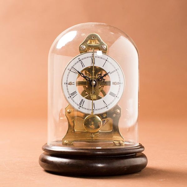 

nordic mechanical antique table clock metal gear gold fine copper time telling seat desk clock manual manipulator gift ideas