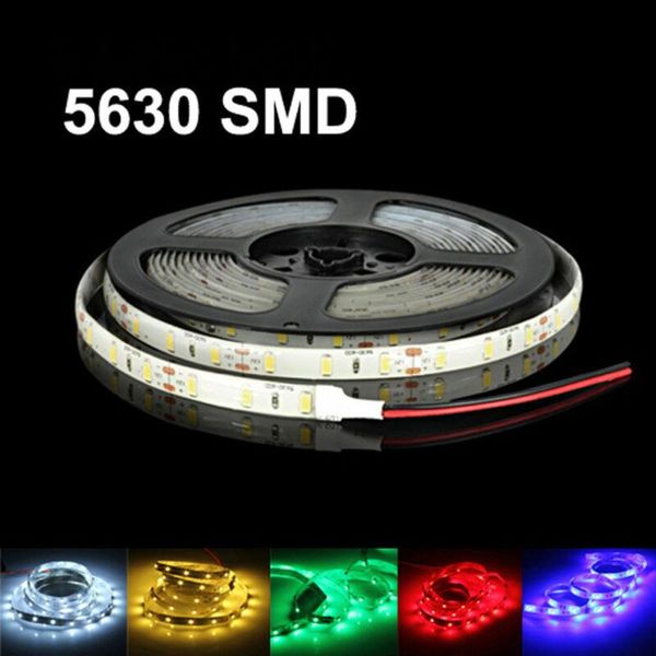 

strips 16ft/5m 5630/5730 300 led strip light flexible ribbon tape lamp dc12v waterproof ip65 non-waterproof