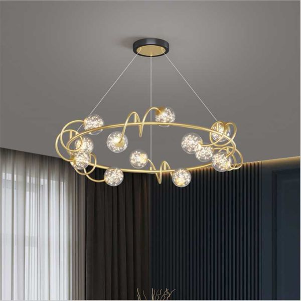 

pendant lamps nordic minimalist creative starry living room chandelier net red bubble magic bean bedroom dining light luxury