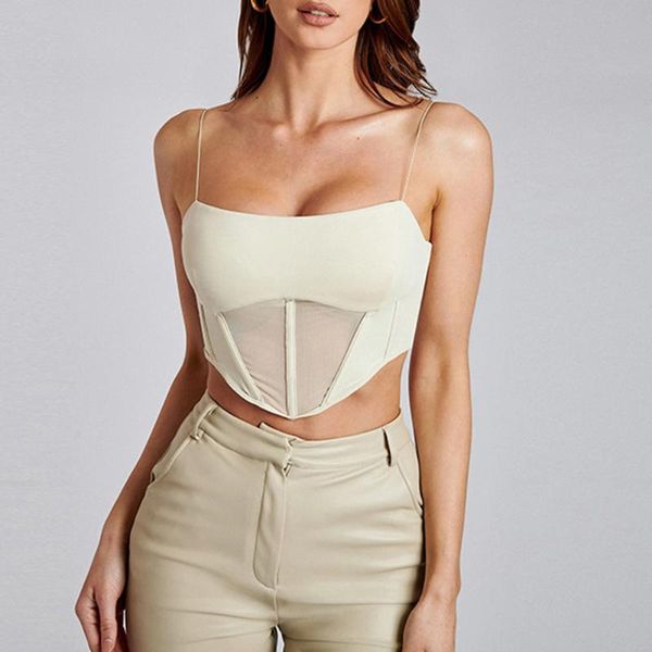 

women's tanks & camis women corset crop y2k push up slim cami bushier e-girl solid color pu leather lace camisole clubwear, White