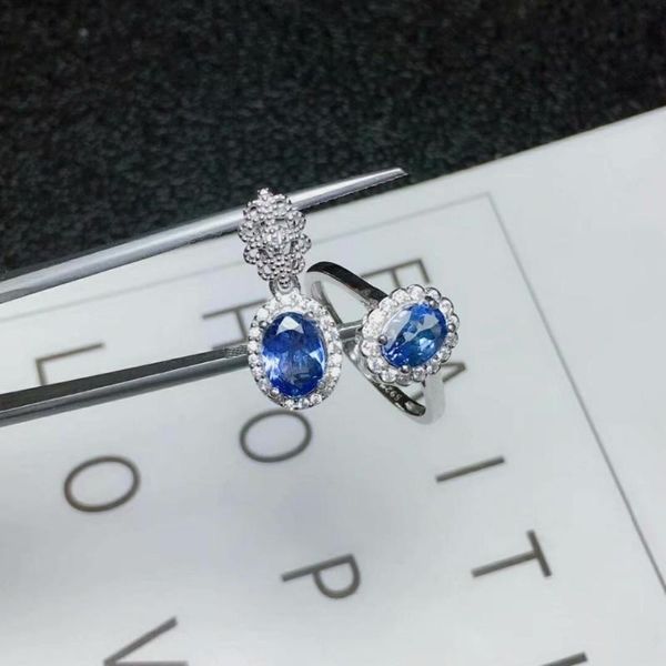 

bracelet, earrings & necklace shilovem 925 silver sterling natural tanzanite pendants rings trendy fine jewelry women plant gift ybjtzj0507z, Black