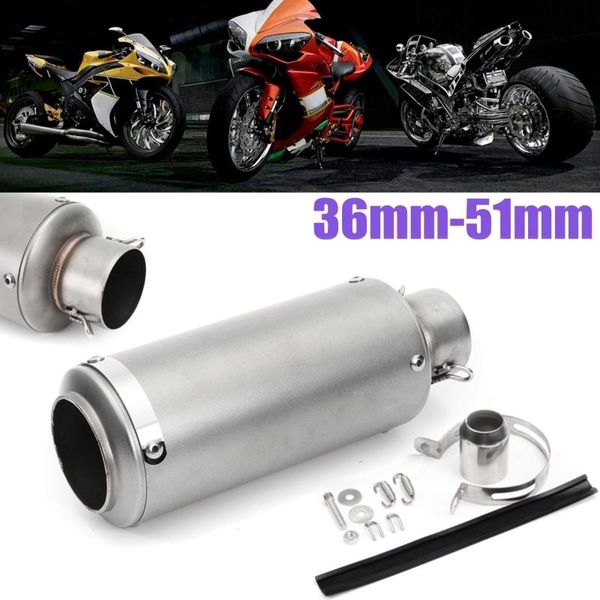 

motorcycle exhaust system 36mm-51mm stainless steel modified titanium shell muffler pipe universal for dirt bike/street bike/scooter