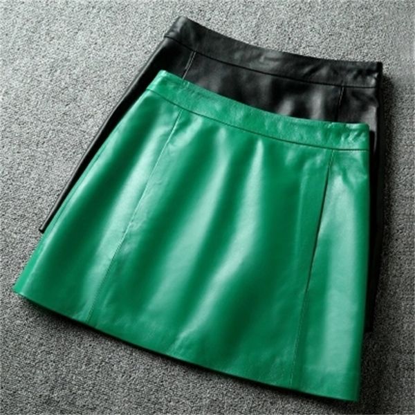 

leather the line skirt lmby, Black