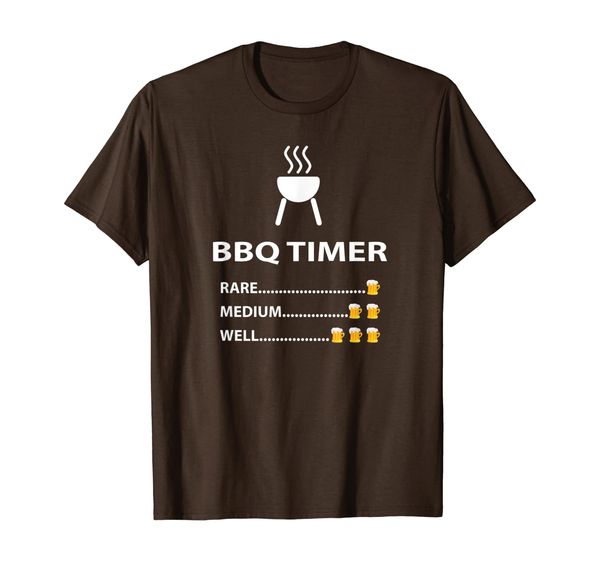 

bbq timer barbecue beer - funny summer grilling gift t-shirt, White;black