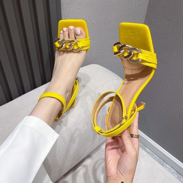 

sandals square toe comfort shoes for women high heel suit female beige large size high-heeled girls black big open fashion low f