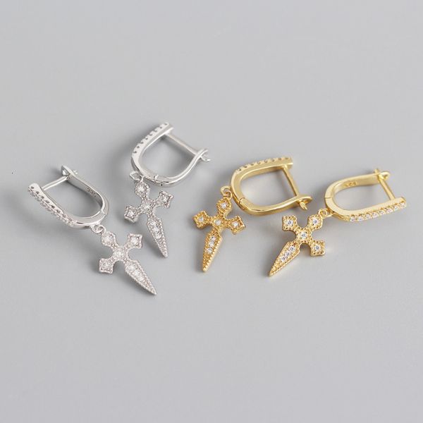 

yhe0243 french luxury s925 silver baroque style cross style design, Golden