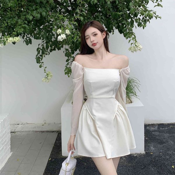 

casual dresses cmaz price early autumn temperament waist-controlled slimming long sleeve tube short type dress e27j, Black;gray